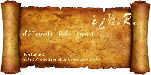 Ónodi Róbert névjegykártya