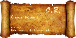 Ónodi Róbert névjegykártya