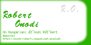 robert onodi business card